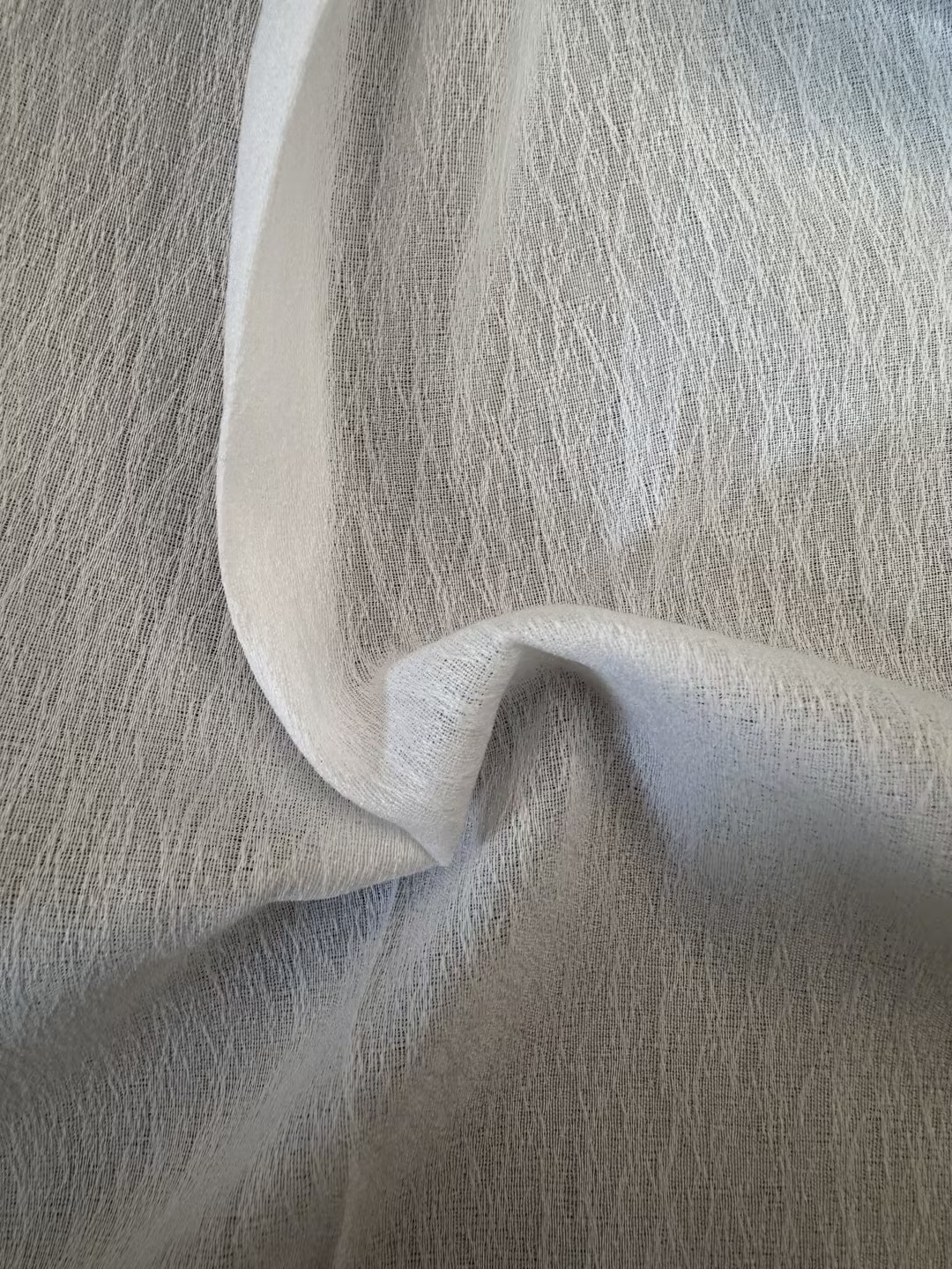 Mondo-Drizzle White sheer fabric